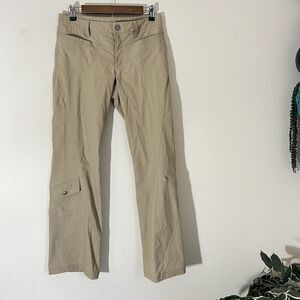 Vintage 90s Y2K ATHLETA Low Rise Dipper Pants Tan Brown WOMENS Size 6 Hiking